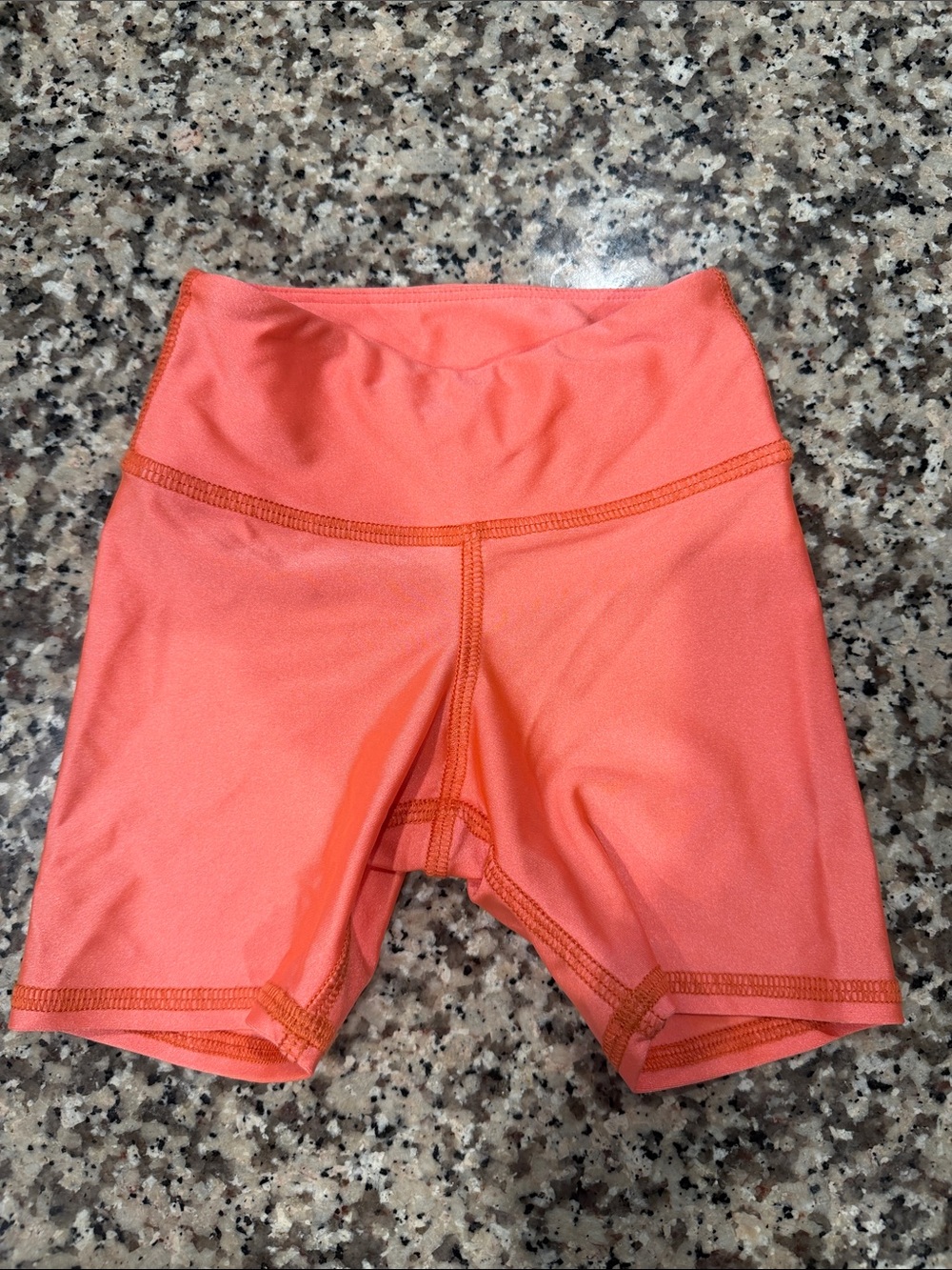 CS TIGER FRIDAY Coral High-Waist Athletic Bike Shorts
